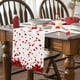 thumbnail image 4 of Puntoco Liquidación de suministros de cocina Bandera de mesa con flores para el día de San Valentín Fiesta navideña Cocina Sala de estar Mantel decorativo Mantel de lino con estampado Mantel de té, 4 of 5