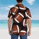thumbnail image 4 of Balery Brown Football On Black Camisas hawaianas de manga corta para hombre, camisas playeras de corte holgado, camisas de vacaciones con botones,3X-Large, 4 of 7