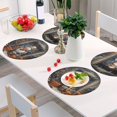 thumbnail image 6 of Ryvnso Christmas Snowman Gifts Round Plate Mats Dining Table Placemat Set of 4 for Holiday Decoration, 6 of 7