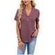 thumbnail image 2 of Xuyuer Womens Short Sleeve Collared Polo Tops V Neck Button Down Fitted Shirts Casual Fashionable Top, 2 of 9