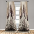thumbnail image 3 of Ambesonne Cottagecore Curtains 2 Panel Set, Rustic Lavender Branch, Pair of - 28" x 95", Pastel Brown and Mauve, 3 of 4
