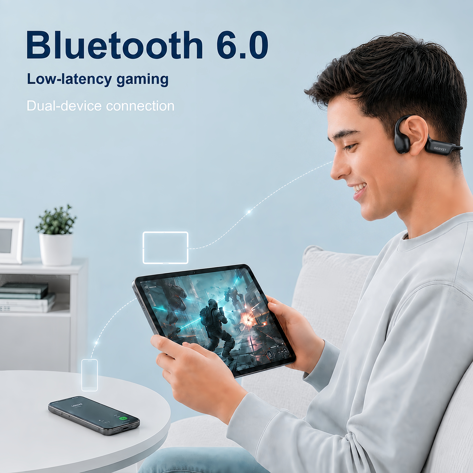Geryst X600 Bone Conduction Headphones Bluetooth 6.0 Sports photo 2