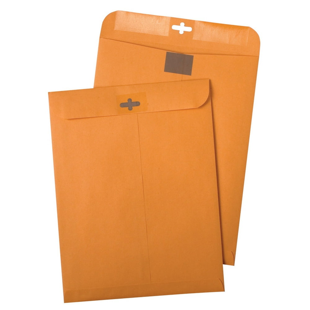 Quality Park Postage Saving Clasp Envelopes, 9 x 12 Inches, Kraft Brown