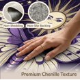 thumbnail image 6 of ODIKA Moth Witchy Shaped Gothic Whimsical Round Motif Border Mystical Low Profile Flatwoven for Great Room, Indoor Open Concept, Large Living, 6 of 7