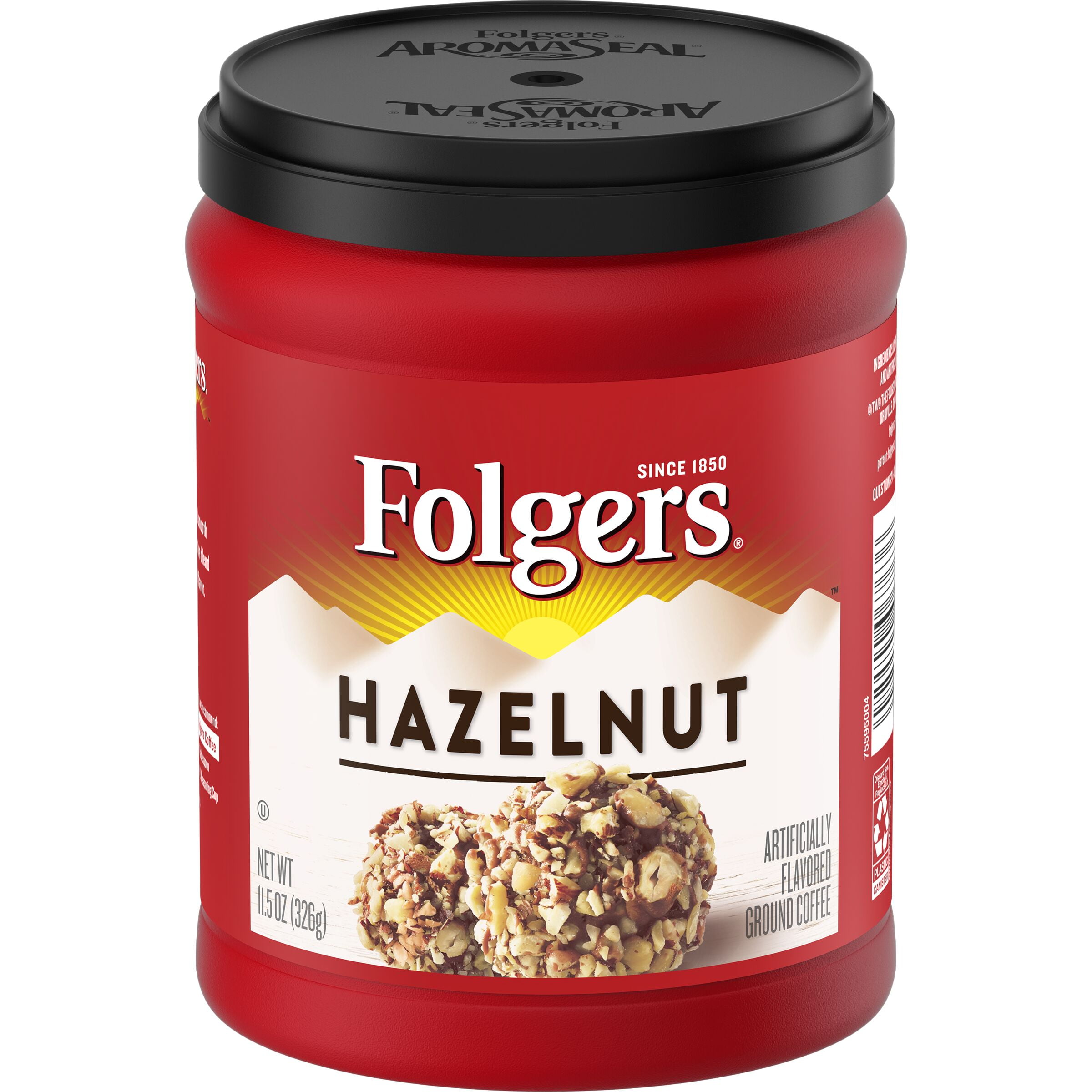 Folgers Hazelnut Ground Coffee, 11.5-Ounce