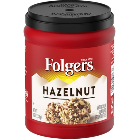 Folgers Hazelnut Artificially Flavored Ground Coffee, (Best Folgers Coffee Flavor)