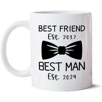 Awesome Groomsman Coffee Mug, Customized Groom Ceramic Mug With Name & Date, Thank You Groomsmen Porcelain Cup Gift, Personalized Best Man Pottery Cup, Wedding Cup For Groom, White Mug 11oz