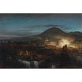 thumbnail image 3 of Oswald Achenbach 14x11 Black Modern Framed Museum Art Print Titled - Fireworks in Toree Dell Annunziata, 3 of 5