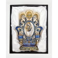 thumbnail image 2 of Blue Hamsa Candle Holder Hand Painted Enamel with Crystals. W: 7", H: 9 1/4", 2 of 3