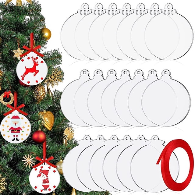 DIY Christmas Gift Tags - 30PC Set with Red Ribbon for Holiday Crafts, Wedding Favors, and Party Decorations