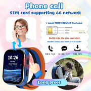 PTHTECHUS Smart Watch for Kids 4G Kids Smartwatch Phone Touch Screen Educational Games Pedometer Fitness Alarm Calculator Clock Camera Music Player Suitable for Children Aged 4-10 Years Old