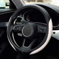 thumbnail image 2 of LABBYWAY Microfiber Leather Auto Car Steering Wheel Cover,Universal Fit 15 Inch Anti-Slip Wheel Protector (White), 2 of 7