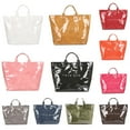 thumbnail image 5 of Under 25 Dollars Tote Silvery Bag for Women Large Plastic Tote Bag for Work Letter Print Hobo bag Kraft Paper Work Handbags Purses, Valentine's Day Gift for Women Gi*rl!, 5 of 5