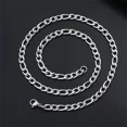 thumbnail image 5 of FEEL STYLE 5mm Figaro NK Chain Neckalce For Men Women Hip Hop Silver Color 316L Stainless Steel Hip Hop Jewelry 20", 5 of 7