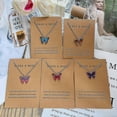 thumbnail image 3 of Women Necklace Butterfly Shape Good Workmanship Creative Alloy Women Pendant For Gift--Sky Blue-Model code 29828 Sky Blue, 3 of 5