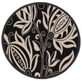 thumbnail image 2 of Safavieh Courtyard Crystal Floral Indoor/Outdoor Area Rug, Black/Sand, 5'3" x 5'3" Round, 2 of 10