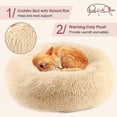 thumbnail image 2 of Cama para perros pequeños, cálida y redonda de felpa de 50 cm para perros medianos y pequeños, que mejora el sueño y mantiene el calor., 2 of 4