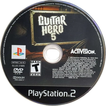 Guitar Hero 5 - Disc Only - Black Label - Tested - PS2 Playstation 2