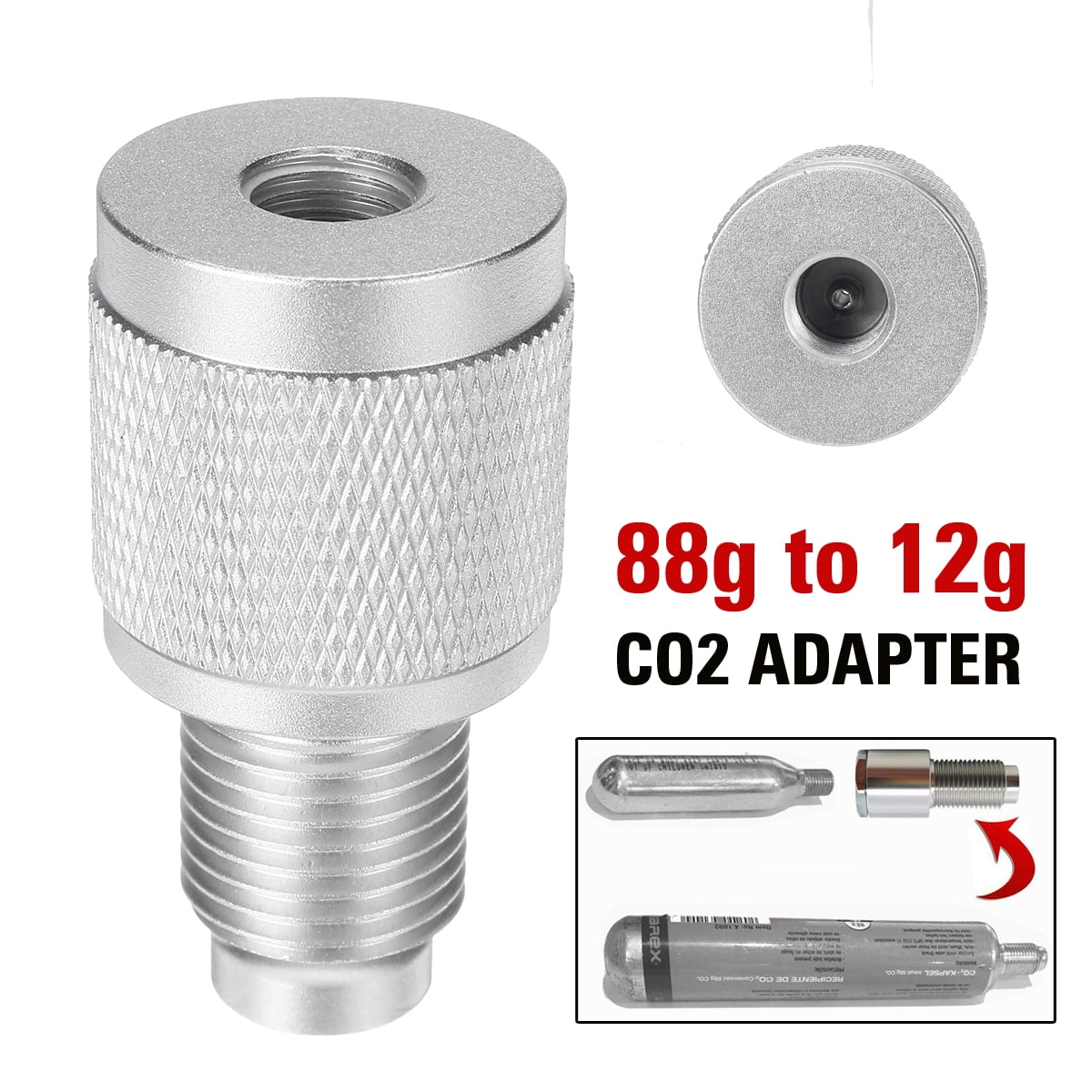 88g to 12g CO2 Capsule Cartridge Converter Adapter Quick Fit For Air