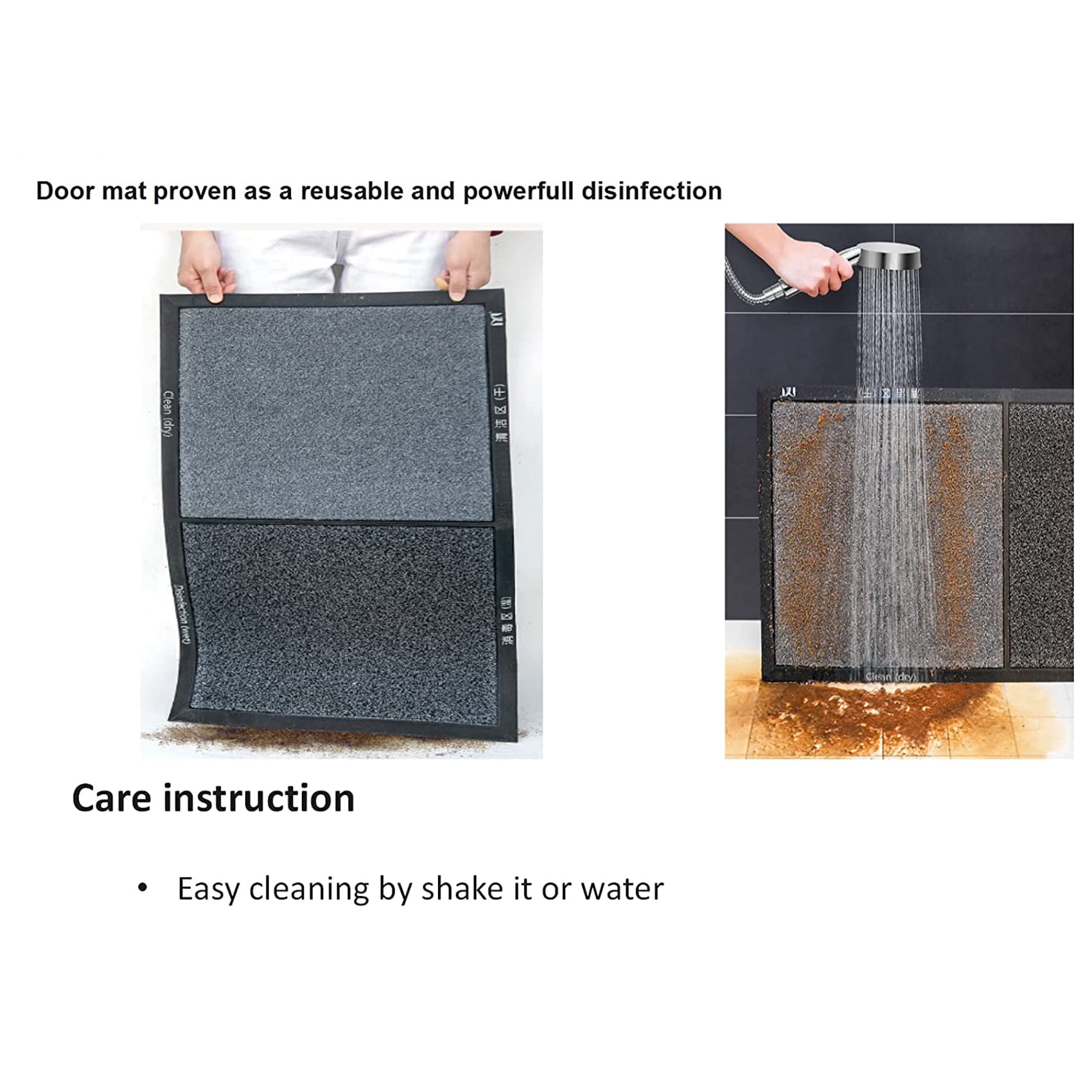 Desinfecting Doormat Kit (Wet and Dry) Shoe two Mats entrance Sanitizing