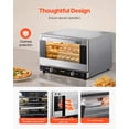 thumbnail image 6 of VEVOR Commercial Convection Oven, 47L/43Qt, Half-Size Conventional Oven Countertop, 1600W 4-Tier Toaster with Front Glass Door, Electric Baking Oven with Trays Wire Racks Clip Gloves, 120V, ETL Liste, 6 of 9