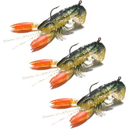 Soft Fishing Lure Crawfish Shrimp Lobster Claw Artificial Lure Swimbait 8cm/14g