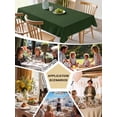 thumbnail image 5 of Solid Dark Green Table Cloth, Retro Minimalism Abstract Denim Texture Waterproof Tablecloth for Rectangle Tables, Reusable Washable Fabric Table Cover for Restaurant Kitchen Dining Tables 60"x102", 5 of 6