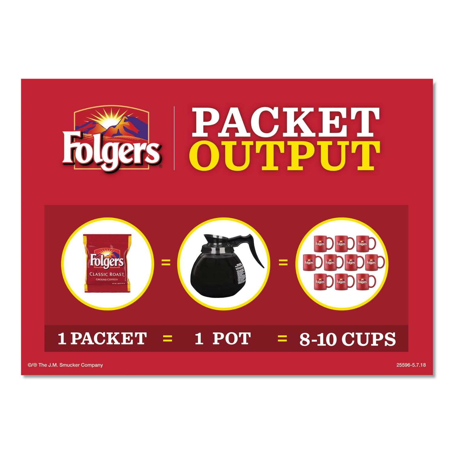 Folgers®, FOL06897, Special Roast Ground Coffee Packets, 42 / Carton