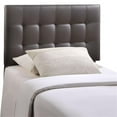 thumbnail image 4 of Modern Vinyl Twin Tufted Panel Headboard in Brown, 4 of 5