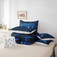 thumbnail image 4 of Erosebridal Gradient Gamepad Bedding Sets Full Size, Blue Comforter Sets with Sheets, Neon Geometric Decor, Reversible 7-Piece, 4 of 5