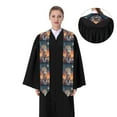 thumbnail image 4 of Rateoe Starry Sky Cute Horse Pattern Graduation Shawl Stole – Elegant Stole for Graduates ,Graduation Gown Accessory, Academic Stole-Sharp Corner, 4 of 7