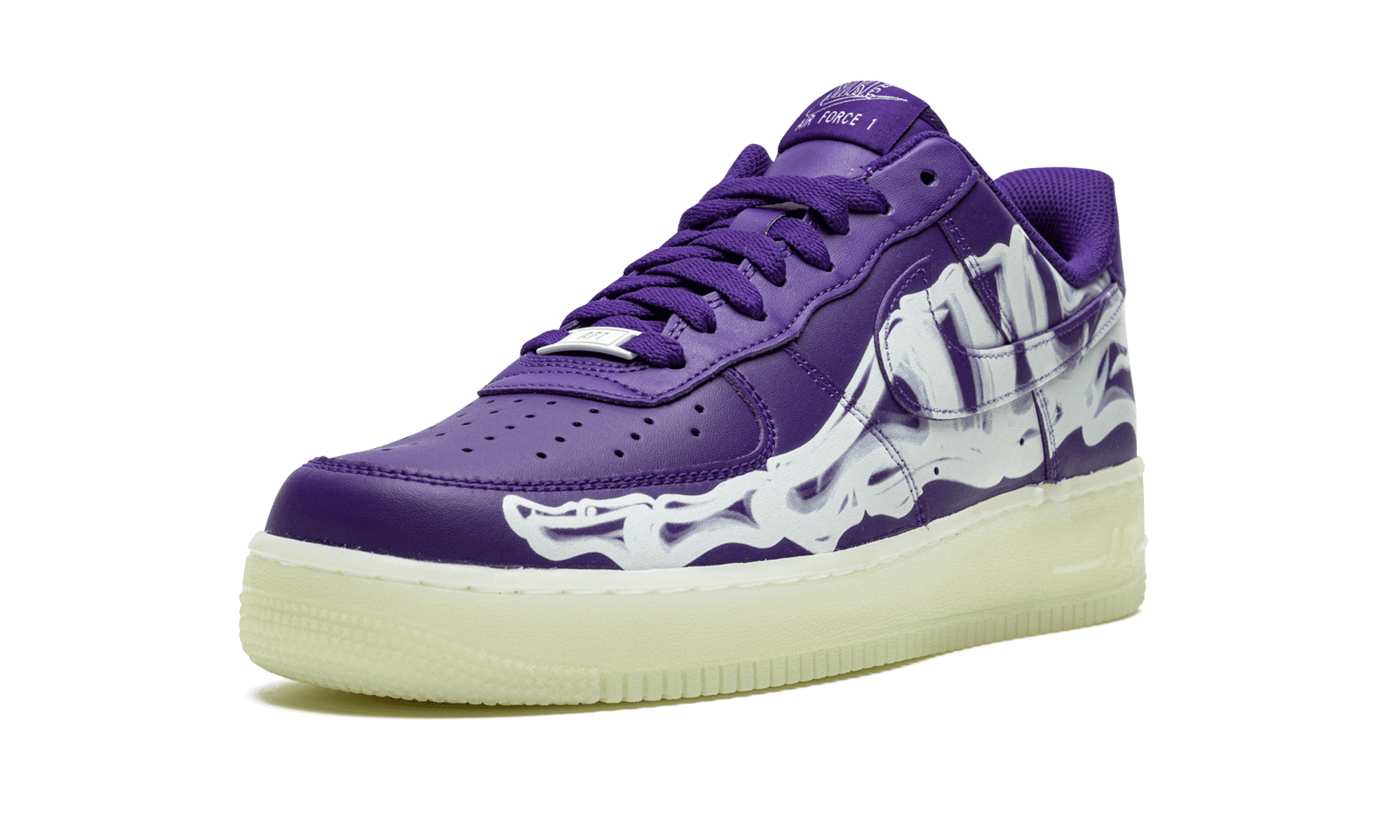 NIKE MENS Air Force 1 Low '07 QS "Purple Skeleton Halloween" CU8067 500 from Stadium Goods