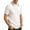White, variant on Men's Textured Knit Shirt, Striped 3 Button Collar Short Sleeve T-Shirt, Lightweight Comfy Casual Summer Top, Relaxed Fit, S-2XL