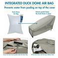 thumbnail image 4 of Duck Covers Weekend Water-Resistant 72 Inch Outdoor Chaise Cover with Integrated Duck Dome, Moon Rock, 4 of 14