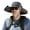 Dark Gray, variant on Hat with Fans Solar Power, UPF 50+ Wide Brim Sun Shade Bucket, USB Rechargeable Cooling Mesh Cap with Adjustable Strap