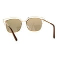 thumbnail image 4 of Womens Oceanic Color Lens Wire Half Metal Rim Retro Fashion Sunglasses Brown, 4 of 4