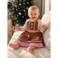 thumbnail image 3 of RUINIXCW Baby Girl Christmas Dress Halter Apron Dress Toddler Gingerbread Costume, 3 of 8