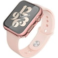 thumbnail image 2 of 2 Pack Hard PC Case with Tempered Glass Screen Protector Compatible with Apple Watch Series SE Series 6 Series 5 Series 4 40mm - 1x Clear/1x Pink, 2 of 5