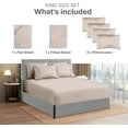 thumbnail image 3 of CGK Linens 6-Piece Extra Deep Pocket Sheet Set With Extra Matching Pillowcases - Queen Size Bed Sheets Fits 18"-24" Mattresses, Wheat, 3 of 7