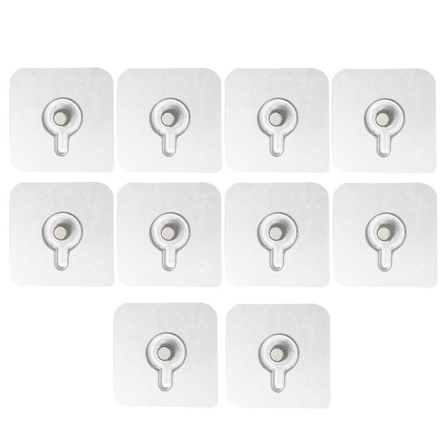 Naiovety Nuevos ganchos para cuadros de pared, pegatinas de tornillos que no dejan marcas, llave para marco de fotos colgante Almacenamiento y organización del hogar 10 piezas