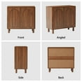 thumbnail image 5 of Accent Cabinet with Arched Fluted Door for Entryway Hallway, Walnut Sideboard Buffet Cabinet, Storage Cabinet with Adjustable Shelves for Living Room, 5 of 8