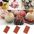 thumbnail image 2 of 3 Pack Semi Sphere Chocolate Mold 6/8/15 Cavity for Cocoa Bombs, Jelly, Mousse, Jello - Half Round Dome Cavity Ball Mold, 2 of 6