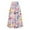 Pink, variant on WTOBBY Women's Summer Floral Print Drawstring Skirt Elastic Waist Maxi Skirt Lightweight Beach Skirt Flowy Tiered Boho Long Skirt with Waist Tie and Pockets,Blue S