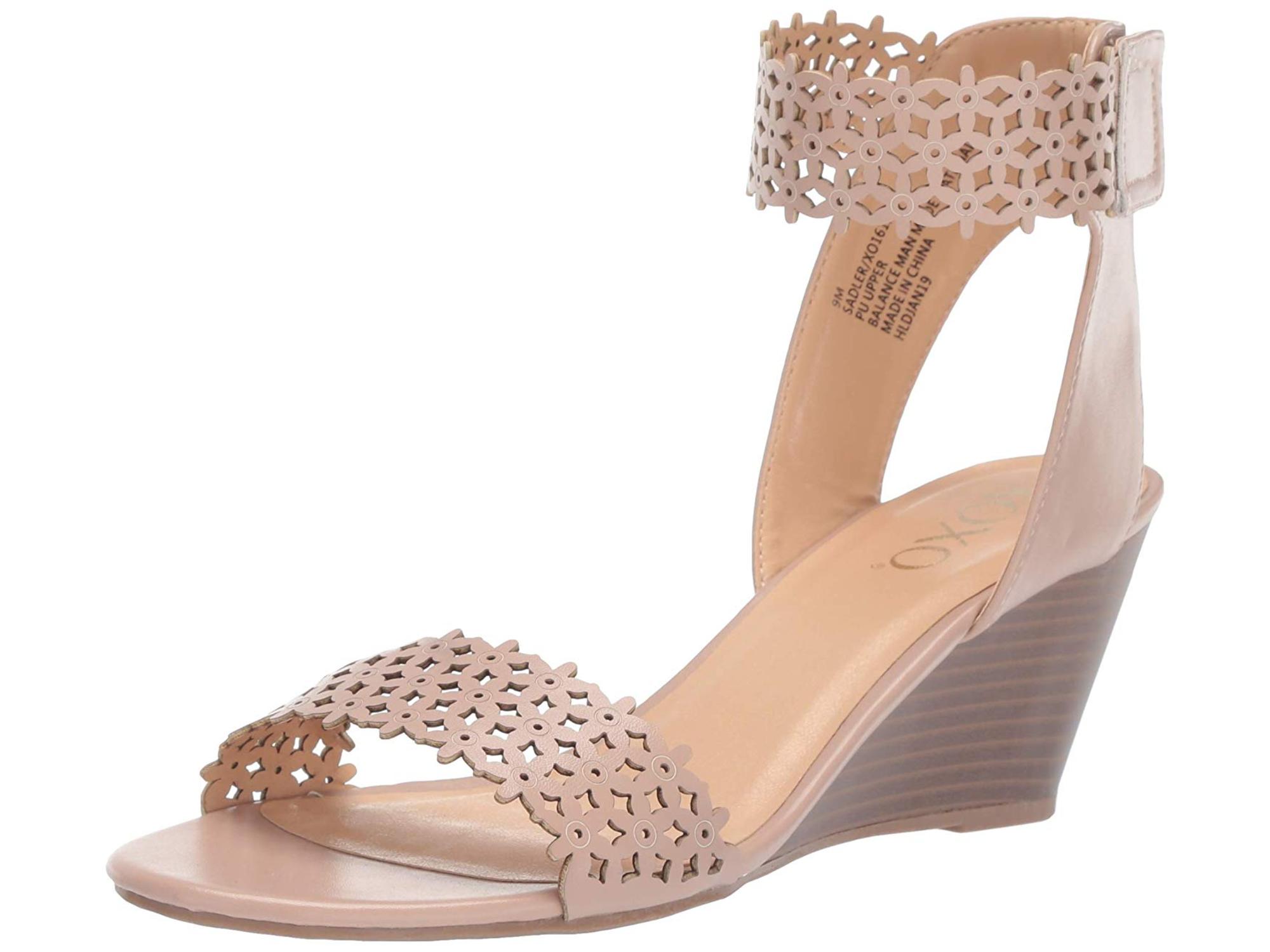 XOXO Women's Sadler Velcro Entry Wedge Sandals - Walmart.com