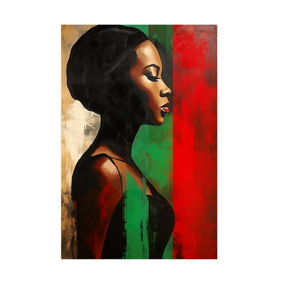 Canvas Wall Art - Ray Heere 'Colorful Model 24' Wall Art for Living Room, Bedroom, or Office Décor by Trademark Fine Art - 12 x 19 Inches