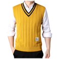 thumbnail image 2 of JTieacloth Long Sleeve Men Male Knitwear Shoulder Vests Fashion Trends Sleeveless Vests, 2 of 6