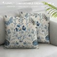 thumbnail image 3 of Awypu Spring Dusty Blue Floral Pillow Covers Vintage Wild Flower Herbs Plant Butterfly Decorative Pillow Cases Botanical Farmhouse Cushion Covers Home Decor For Sofa Couch Outdoor Set of, 3 of 5