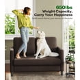 thumbnail image 5 of Welzona 51" Teddy Fabric Loveseat Sofa, Small 2-Seater Couch for Small Spaces, Tool-Free Assembly, Coffee, 5 of 10