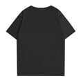 thumbnail image 2 of NAMTYQX Tops for Women Trendy Summer Fashion Plus Size Cool Graphic Muster Stretchy Round Neck Loose Fitting Short Sleeve Womens Spring Tops Black Size XL, 2 of 5