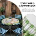thumbnail image 5 of Happy Easter Bunny Fitted Tablecloth with Elastic Edged, Round Table Cloth for Dining Table, Spring Floral Burlap Sage Green Plaid Waterproof Oil Proof Table Cover for Indoor Outdoor 55"-60", 5 of 8